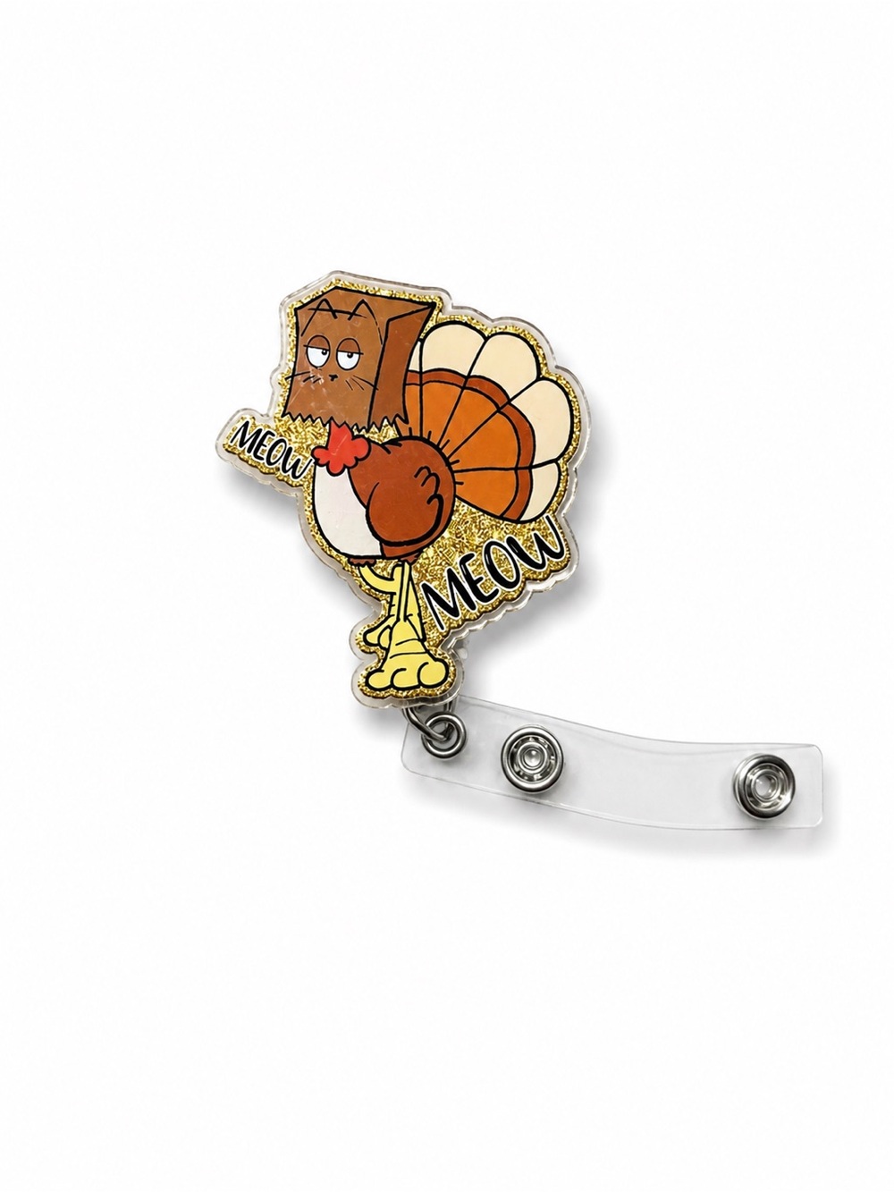 Funny Thanksgiving Turkey Badge Reel